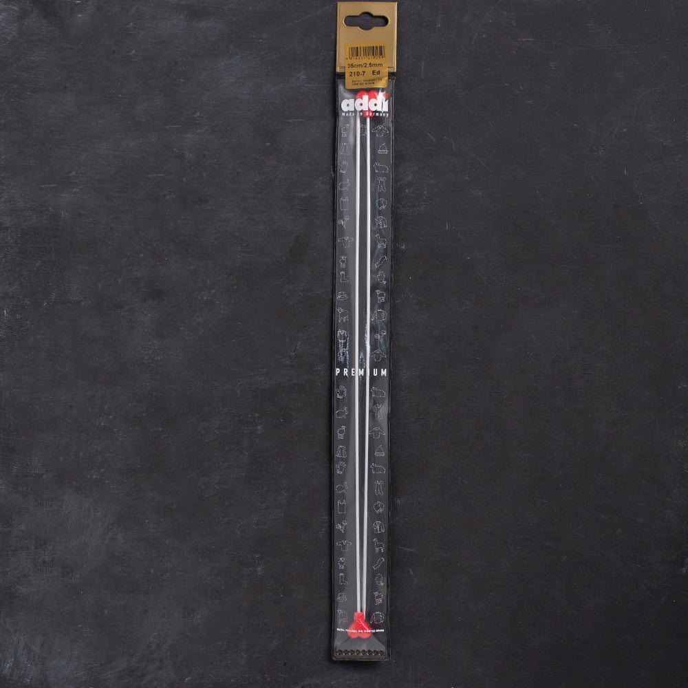 Addi 2,5mm 35cm Klasik Alüminyum Hızlı Örgü Şişi - 210-7 - Hobium